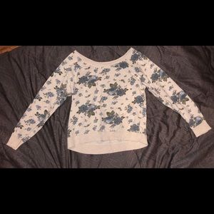 Blue rose sweater